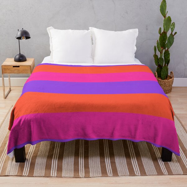 Item preview, Hot Pink, Orange and Purple Painterly Freehand Stripes designed and sold by OneThreeSix.