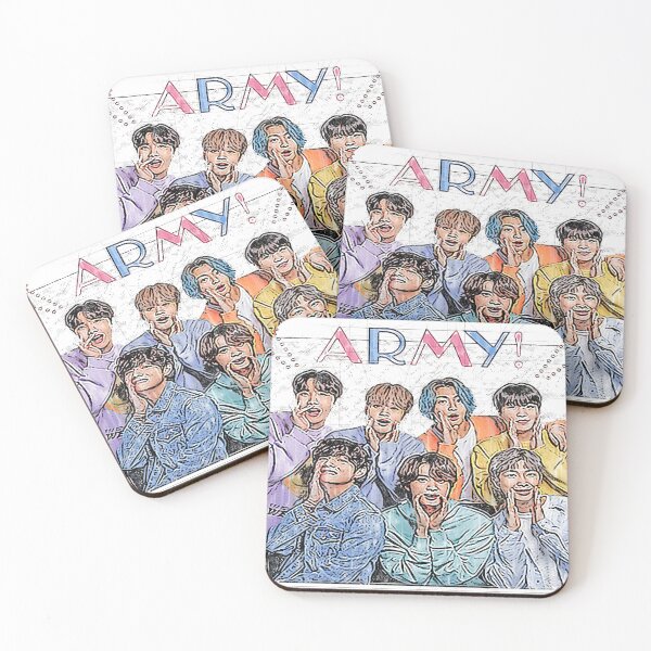Item preview, BTS (방탄소년단) Members are Jin, Suga, J-Hope, RM, Jimin, V and Jungkook. Says Hello to ARMY! designed and sold by mauveswancom.