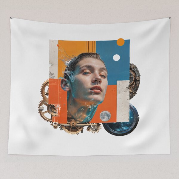 Item preview, Collage Wall Art T-shirt Design: Steampunk Guy designed and sold by ForeverPrintsOK.