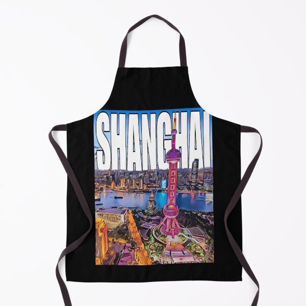 Item preview, Shanghai Skyline Illustration Travel Art designed and sold by jessephotoart.