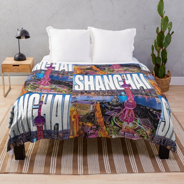 Item preview, Shanghai Skyline Illustration Travel Art designed and sold by jessephotoart.