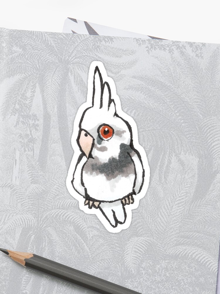 Oiseau Mignon Perroquet Chibi Cockatiel Sticker