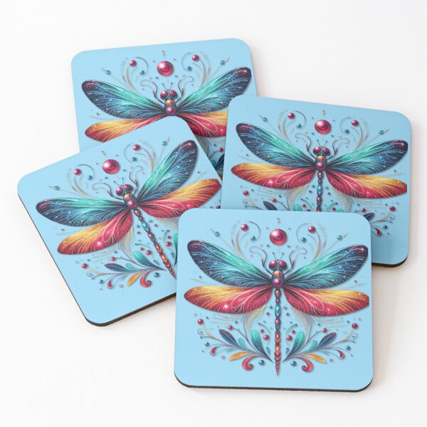 Item preview, Digital splendor: sparkling dragonfly with glitter wings designed and sold by FotoworldEdel.