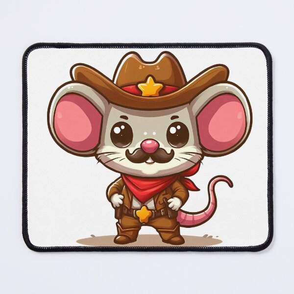 Item preview, Cute Cowboy Mouse Advice: Keep Your Hat On and Your Heart Strong designed and sold by TheInkyOwl-TIO.