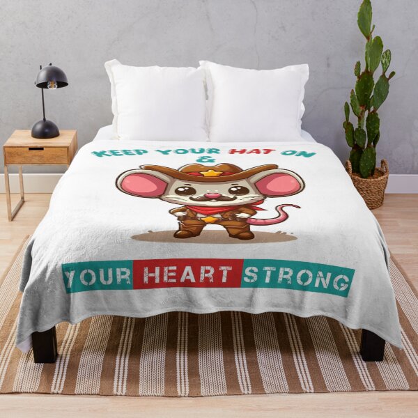 Item preview, Cute Cowboy Mouse Advice: Keep Your Hat On and Your Heart Strong designed and sold by TheInkyOwl-TIO.