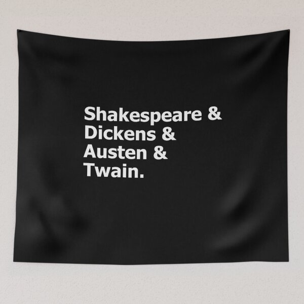 Item preview, Shakespeare Dickens Austen Twain Literature Lover  designed and sold by The Junto Shop.