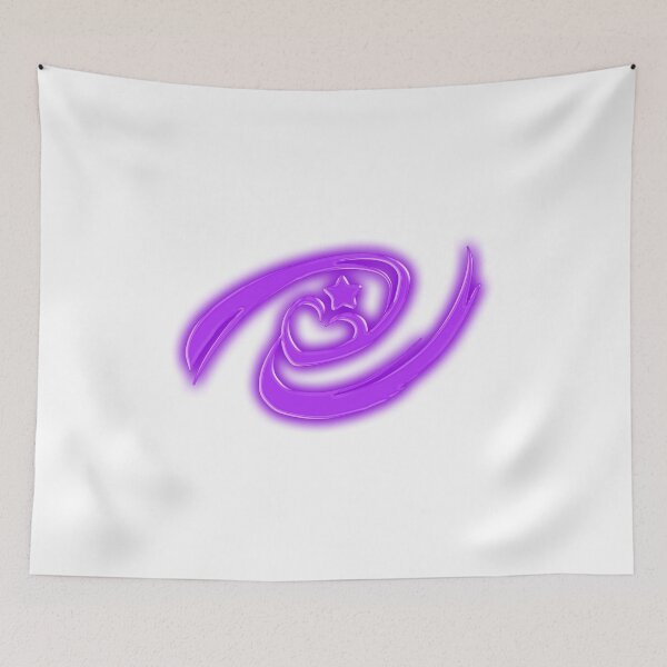 Aperçu de l'œuvre Symbole RV cosmique en velours rouge 2 (violet Yeri 3D) créée et vendue par Positive | K4U.