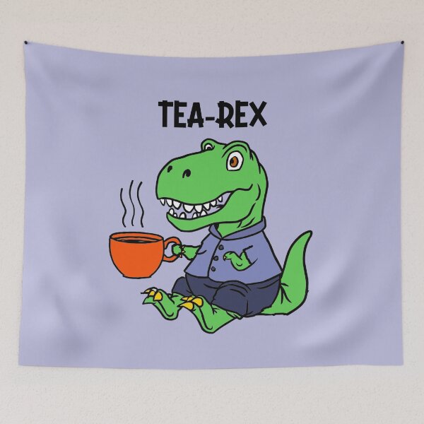 Item preview, Funny Tea Rex T-rex Dinosaur Drinking Tea Pun designed and sold by Nature's Fancy.