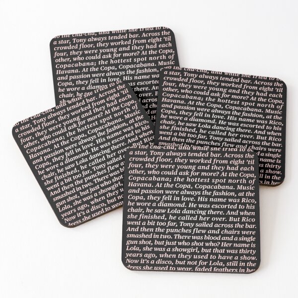 Item preview, Copacobana - Barry Manilow (lyrics) v.2 designed and sold by x1brett.