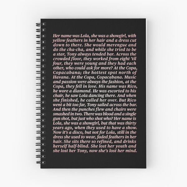 Item preview, Copacobana - Barry Manilow (lyrics) v.2 designed and sold by x1brett.