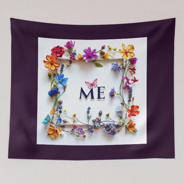 Item preview, ME, romantic soul, positive, colorful floral frame designed and sold by silent-violin.