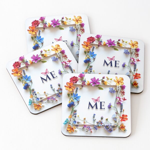 Item preview, ME, romantic soul, positive, colorful floral frame designed and sold by silent-violin.