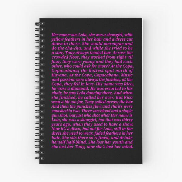 Item preview, Copacobana - Barry Manilow (lyrics) v.6 designed and sold by x1brett.
