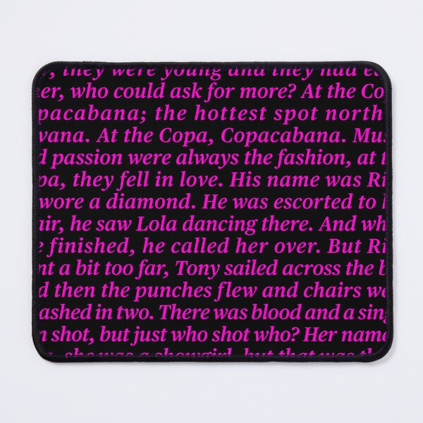 Item preview, Copacobana - Barry Manilow (lyrics) v.6 designed and sold by x1brett.