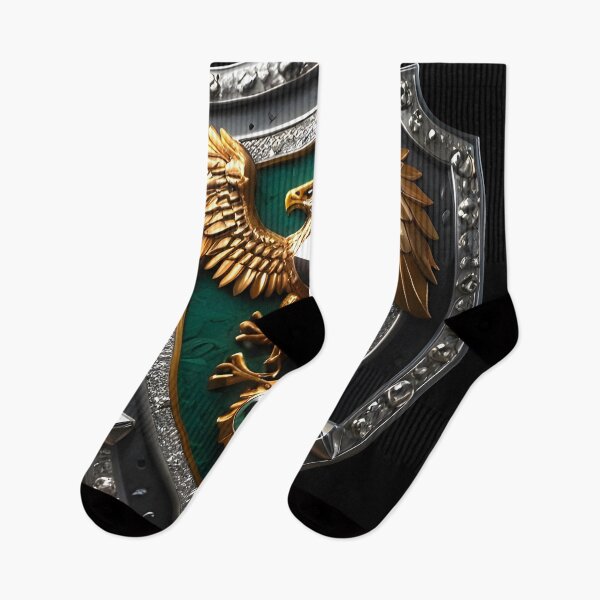 Item preview, Silver Diamond Emerald Golden Falcon Coat Of Arms designed and sold by Way Way Cool.