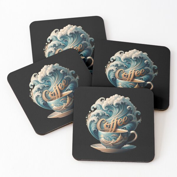 Item preview, Coffee Kanagawa - The Great Wave Of Coffee designed and sold by ExploreTheStore.