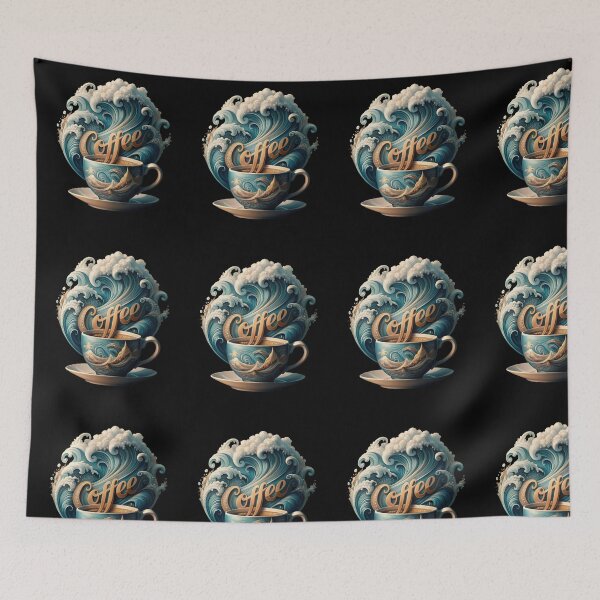 Item preview, Coffee Kanagawa - The Great Wave Of Coffee designed and sold by ExploreTheStore.