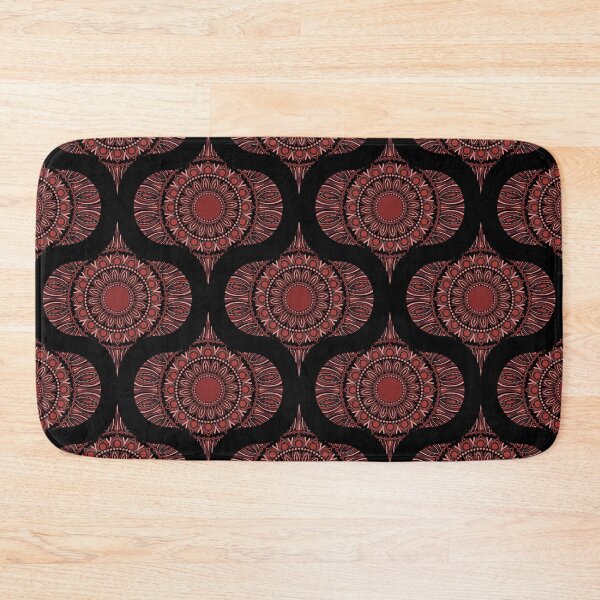 Item preview, Fashion Week Cabernet Coral Whirl Dot Mandala Retro Ogee designed and sold by Triplicate Limited.