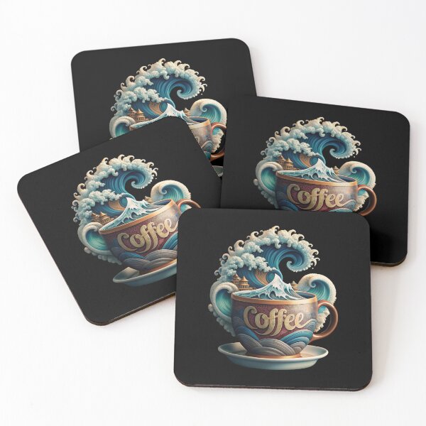 Item preview, Coffee Kanagawa - The Great Wave Of Coffee designed and sold by ExploreTheStore.