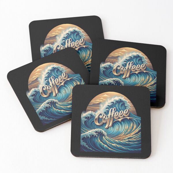 Item preview, Coffee Kanagawa - The Great Wave Of Coffee designed and sold by ExploreTheStore.