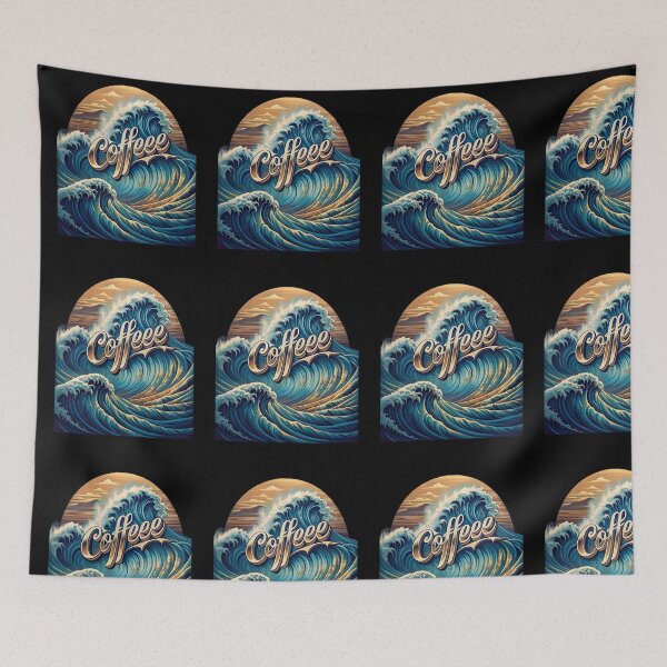 Item preview, Coffee Kanagawa - The Great Wave Of Coffee designed and sold by ExploreTheStore.