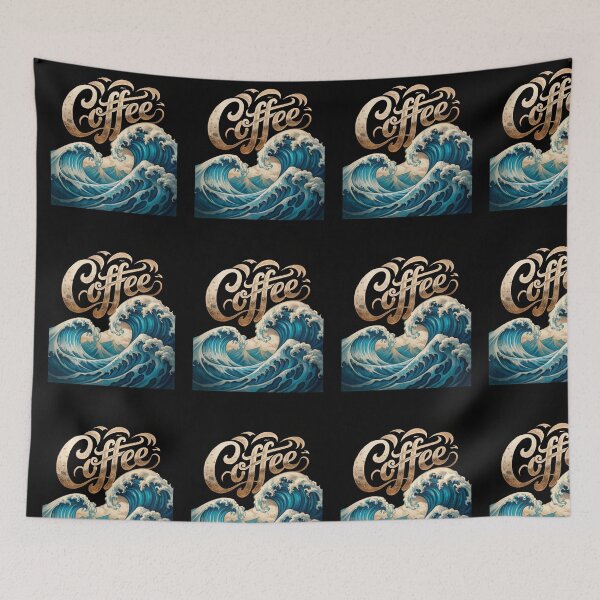 Item preview, Coffee Kanagawa - The Great Wave Of Coffee designed and sold by ExploreTheStore.