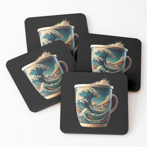 Item preview, Coffee Kanagawa - The Great Wave Of Coffee designed and sold by ExploreTheStore.