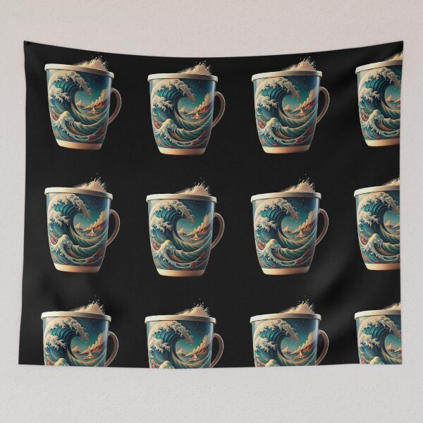 Item preview, Coffee Kanagawa - The Great Wave Of Coffee designed and sold by ExploreTheStore.