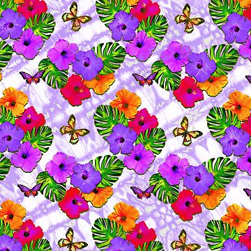 Artwork thumbnail, Tie-Dye Neon Aloha by Nina May Designs