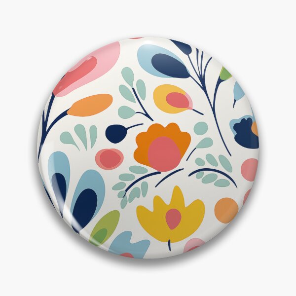 Item preview, pastel color retro flowers designed and sold by PandaKunst.