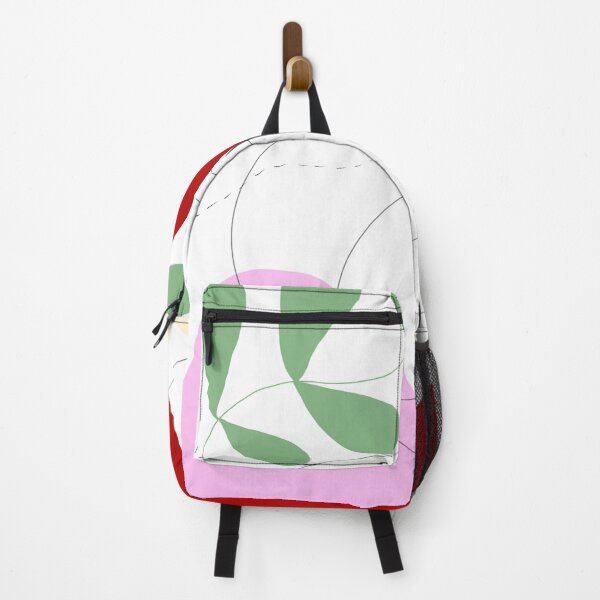 Item preview, 'A Modern Thought' Pink + Red Abstract Design With Leaf designed and sold by Venus-in-Virgo.