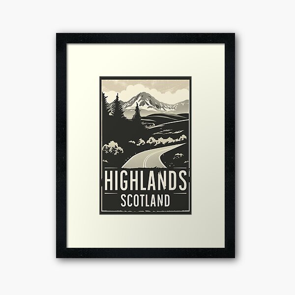 Item preview, A Vintage Travel Illustration of Highlands - Scotland  designed and sold by GoodOldVintage.