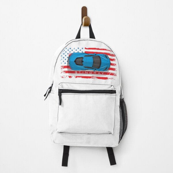 Item preview, Blue Chevy Corvette C8 American Flag Illustration designed and sold by blackdogshop.