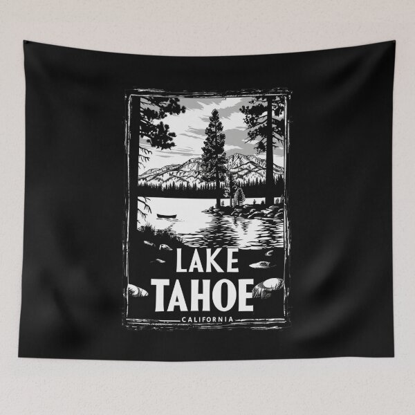 Item preview, A Vintage Travel Illustration of Lake Tahoe - California  designed and sold by GoodOldVintage.