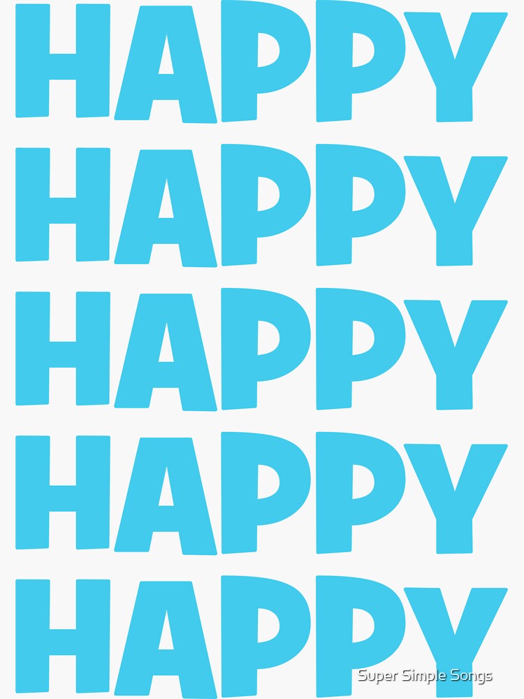 Happy Happy Happy Happy Happy: Blue Text | Sticker