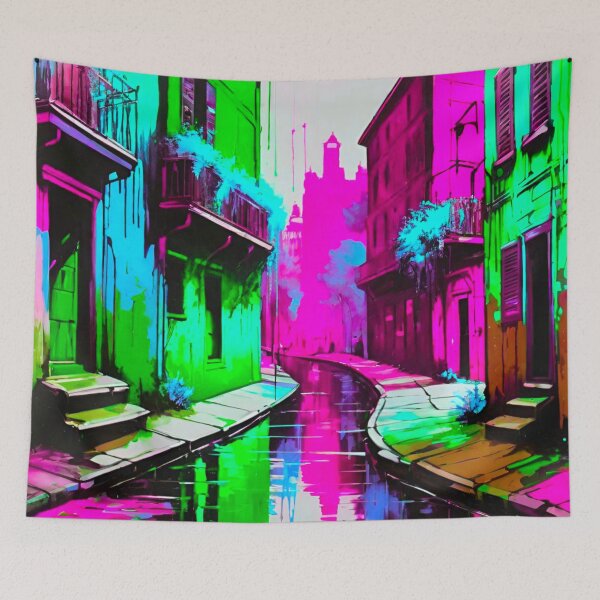 Item preview, Neon Rain: Colorful Graffiti Streets designed and sold by GrizzlyCollective.