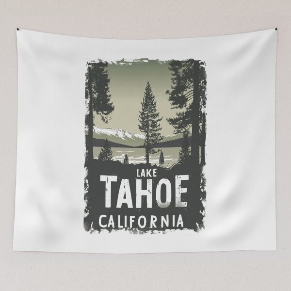 Item preview, A Vintage Travel Illustration of Lake Tahoe - California  designed and sold by GoodOldVintage.