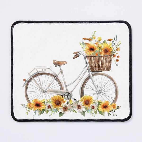 Item preview, Rustic Bicycle with Basket of Flowers designed and sold by Lily-and-Lyle.