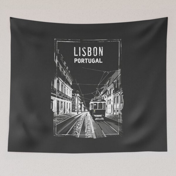 Item preview, A Vintage Travel Illustration of Lisbon - Portugal  designed and sold by GoodOldVintage.