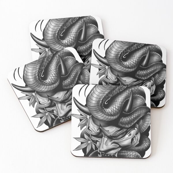 Item preview, Oni mask and snake designed and sold by PablomfzStore.