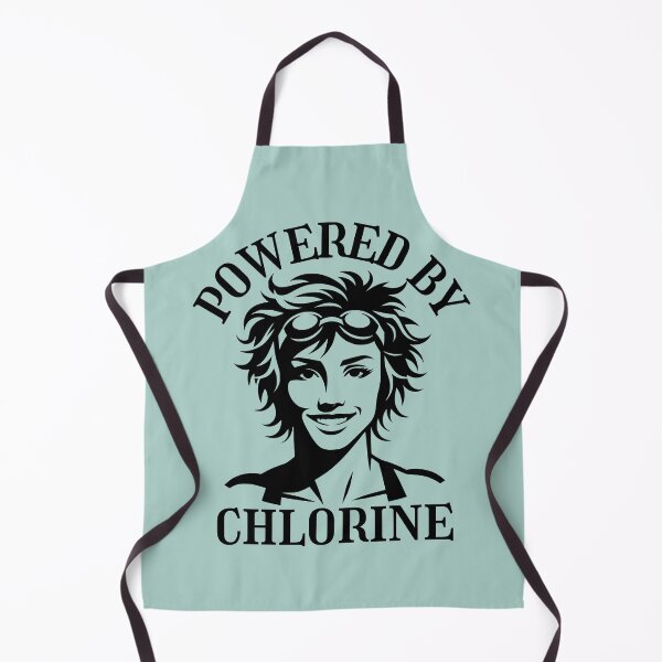Item preview, Powered by chlorine - swim team designed and sold by EvergreenWhimsy.