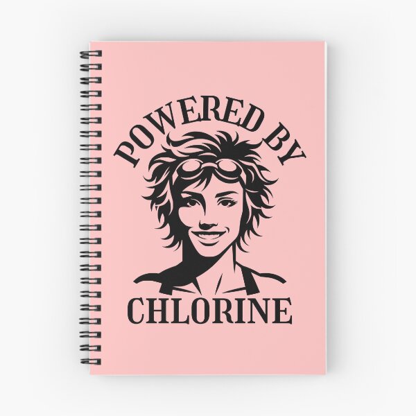 Item preview, Powered by chlorine - swim team designed and sold by EvergreenWhimsy.