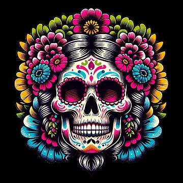 Vorschaubild zum Design Tag der Toten Woman Skull Flowers von Kobeko