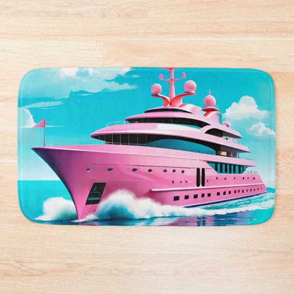 Item preview, Majestic Serenity: Huge Pink Yacht in Calm Seas designed and sold by GrizzlyCollective.