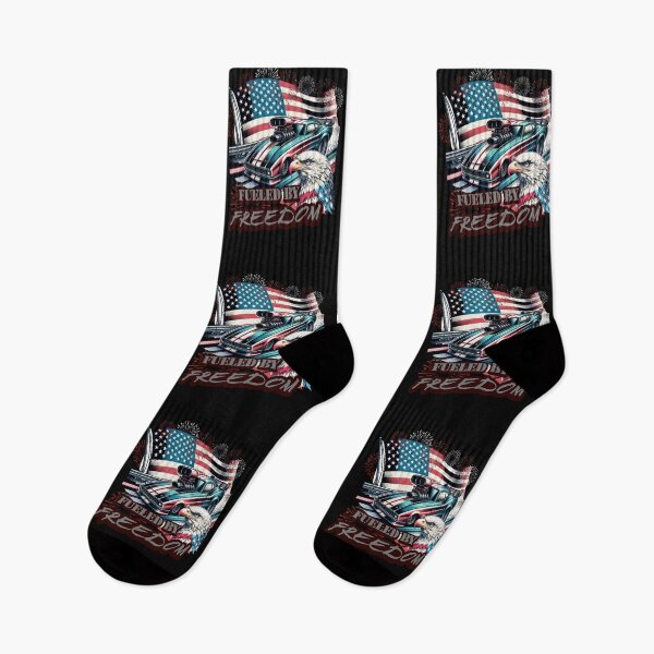Item preview, Fueled By Freedom USA American Flag 4th of July Eagle Independence Day Drag Racing Motorsports Car Racing Racetrack Patriotic designed and sold by CarantinedChaos.