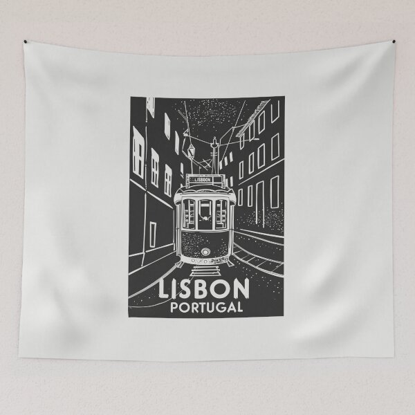 Item preview, A Vintage Travel Illustration of Lisbon - Portugal  designed and sold by GoodOldVintage.