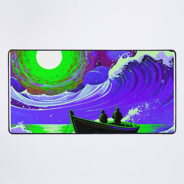 Item preview, Against the Elements: Fishing Boat Facing Mega Wave designed and sold by GrizzlyCollective.