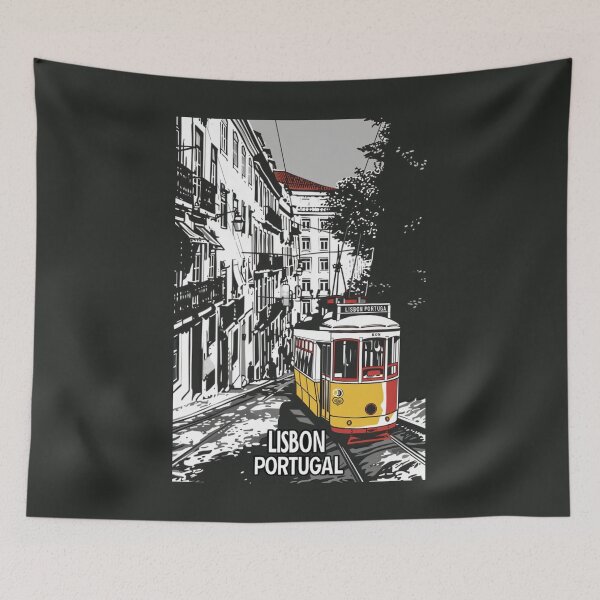 Item preview, A Vintage Travel Illustration of Lisbon - Portugal  designed and sold by GoodOldVintage.