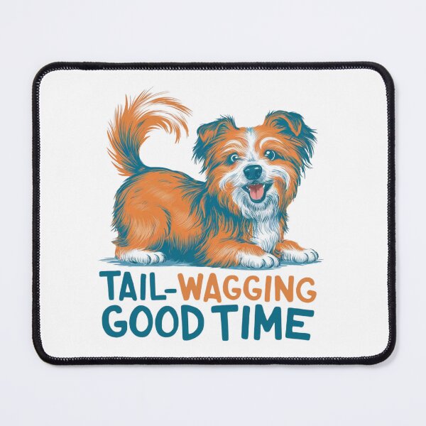 Item preview, Tail-Wagging Good Time Joyful Dog designed and sold by deluxedigital1.