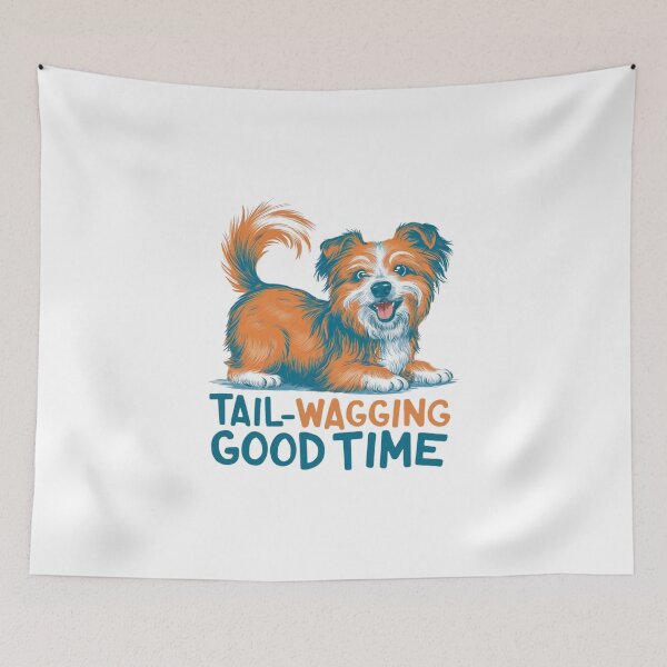 Item preview, Tail-Wagging Good Time Joyful Dog designed and sold by deluxedigital1.